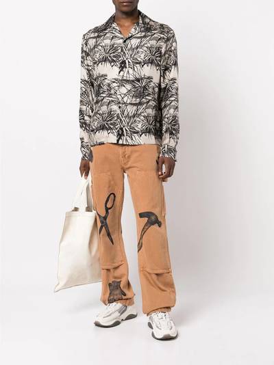 AMIRI foliage-print silk shirt outlook