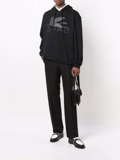 Etro logo-print drawstring hoodie outlook