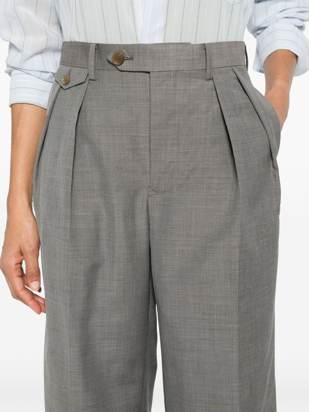 Tropical straight-leg trousers - 5
