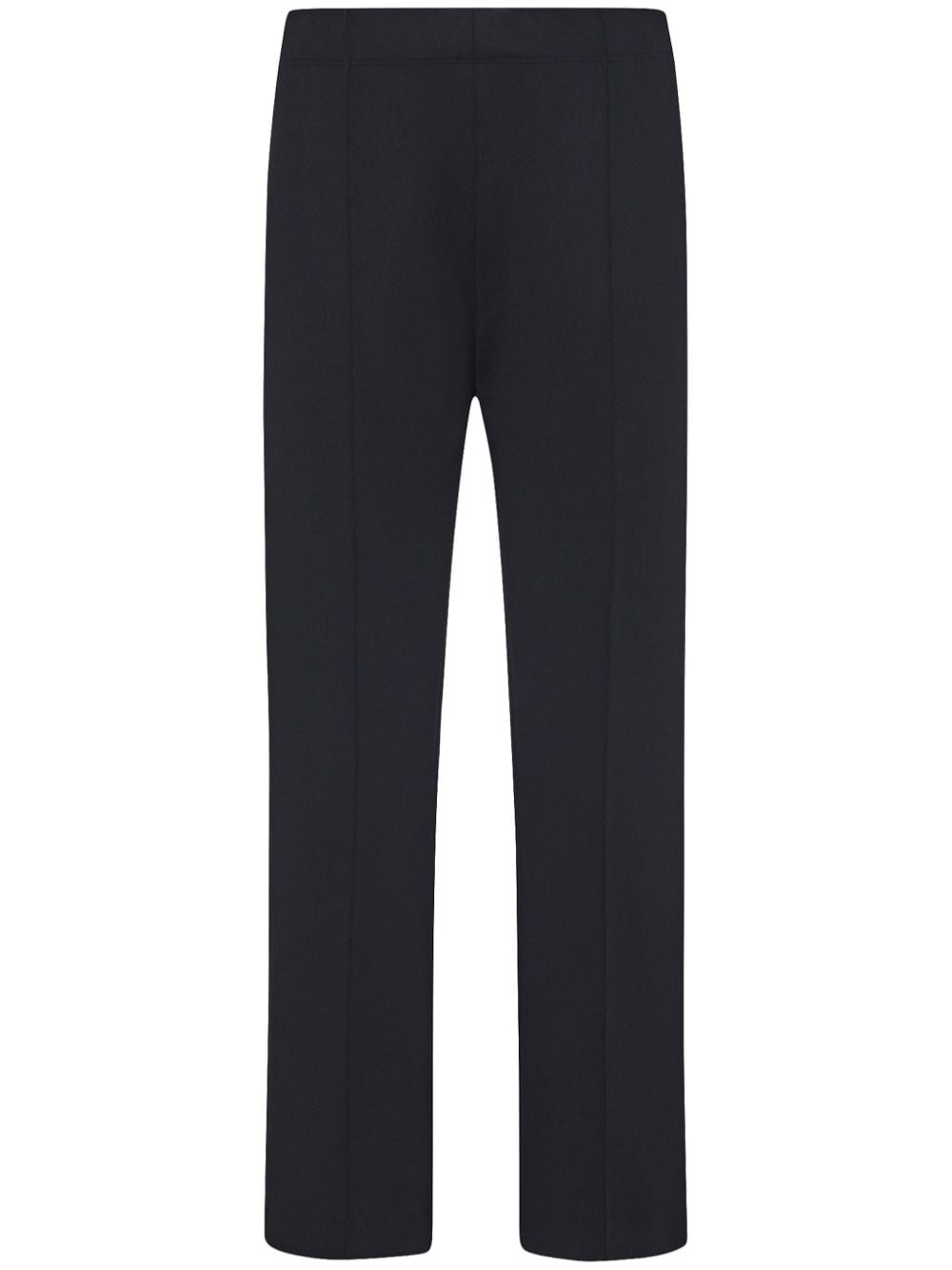 elasticated-waistband straight-leg trousers - 2