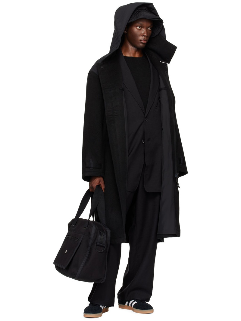 Black Paneled Coat 5