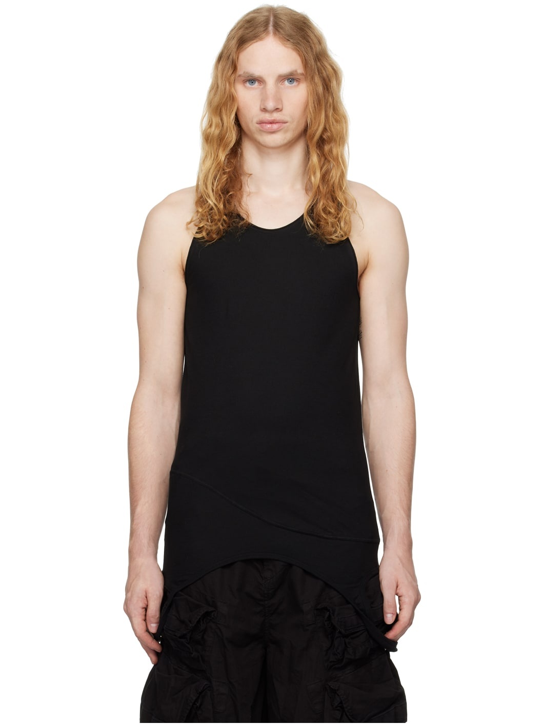 Black Loop Membrane Tank Top - 1