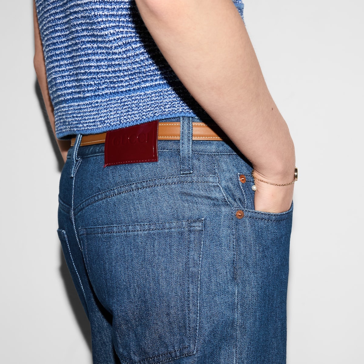 Straight fit denim pants - 5