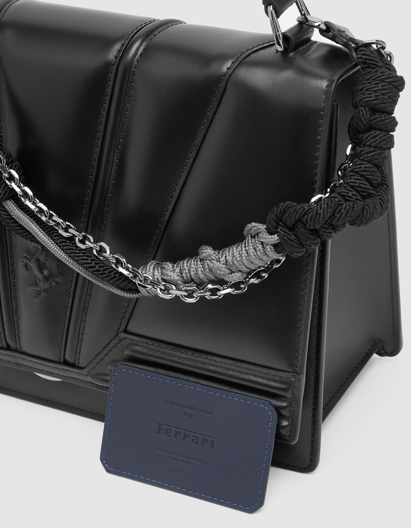 Reconditioned by Ferrari GT leather handbag with scoubidou detail 7