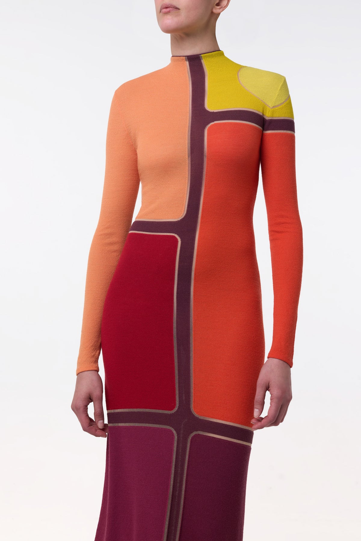 Apollonis Knit Maxi Dress in Multi Merino Wool Cashmere - 3