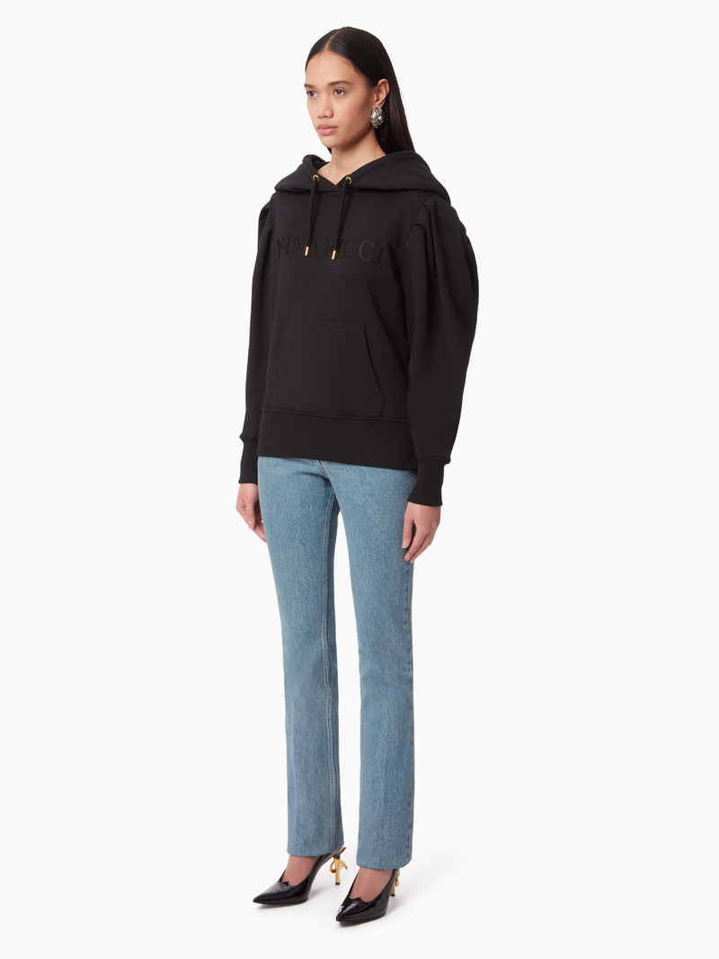 NINA RICCI HOODIE WITH PLEATED SLEEVES outlook
