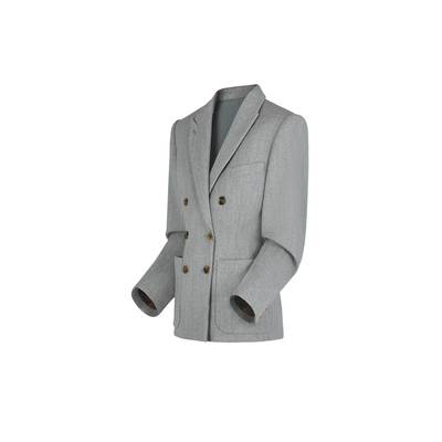 Louis Vuitton Retro Vibe Double-Breasted Jacket with Shoulder Pads outlook