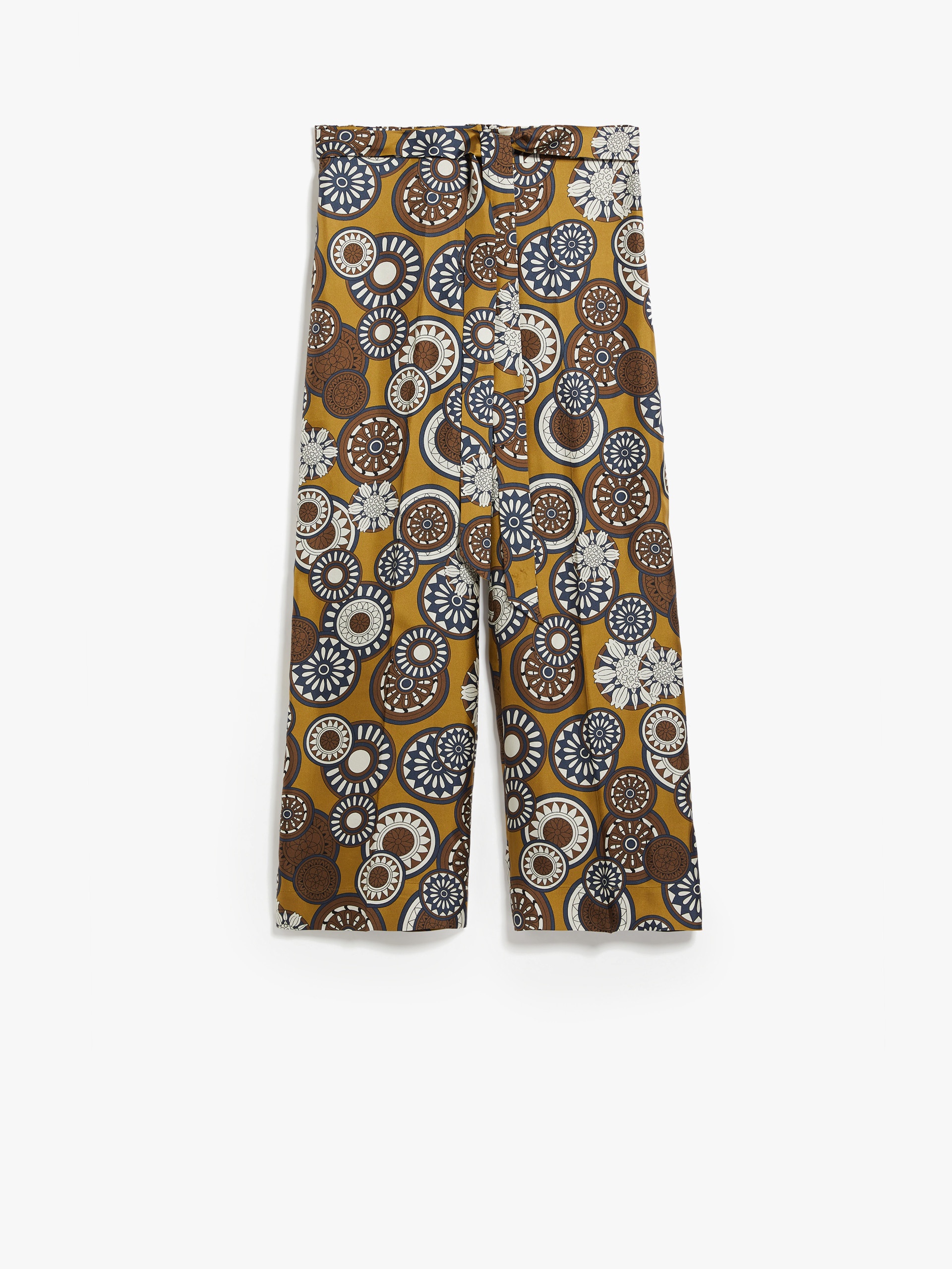 パンツ S Max Mara TIMEC - Printed silk fluid trousers S Max Mara Timec Printed Silk Fluid Trousers | Balardi