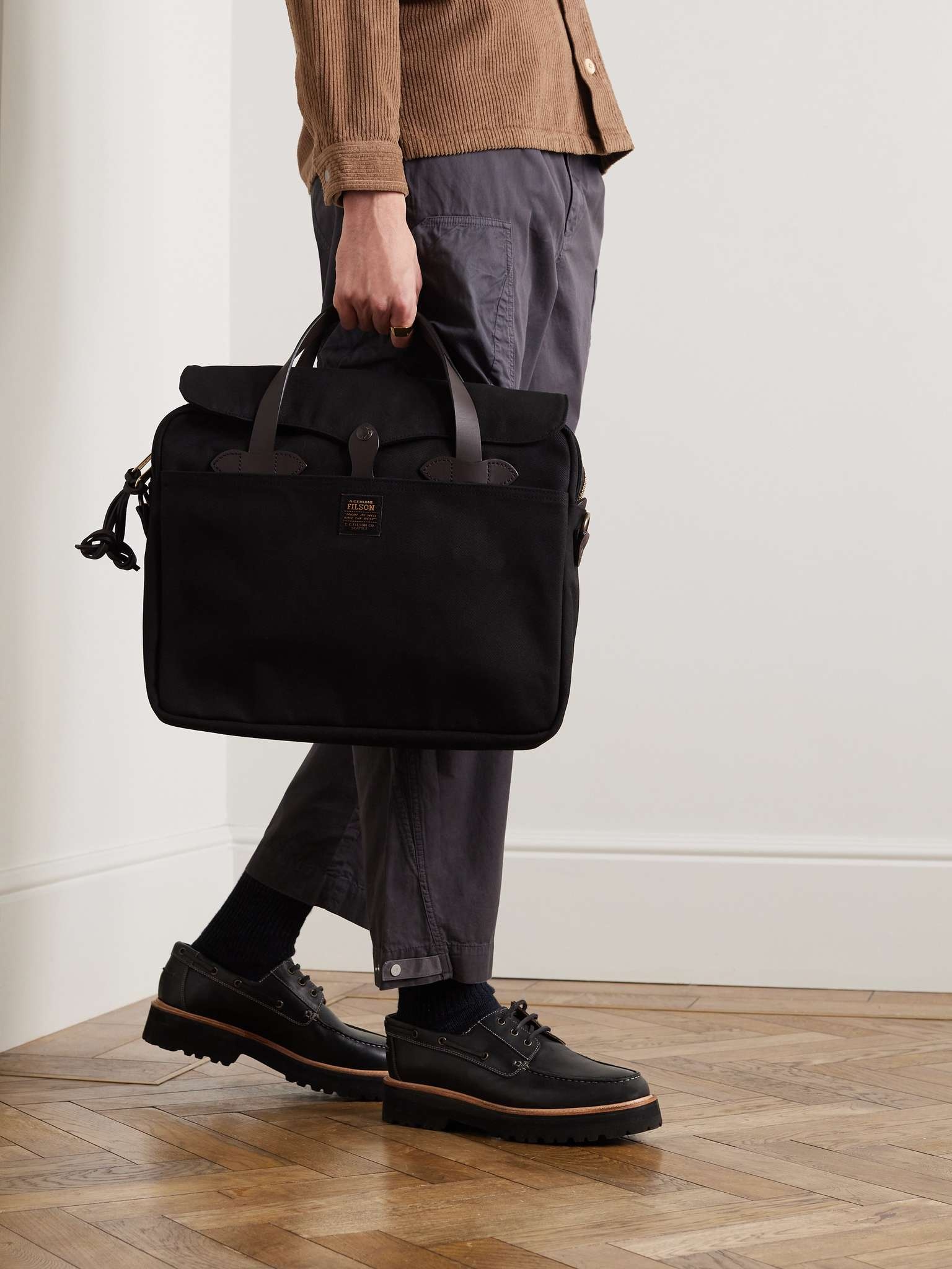 Twill and Leather Briefcase - 2