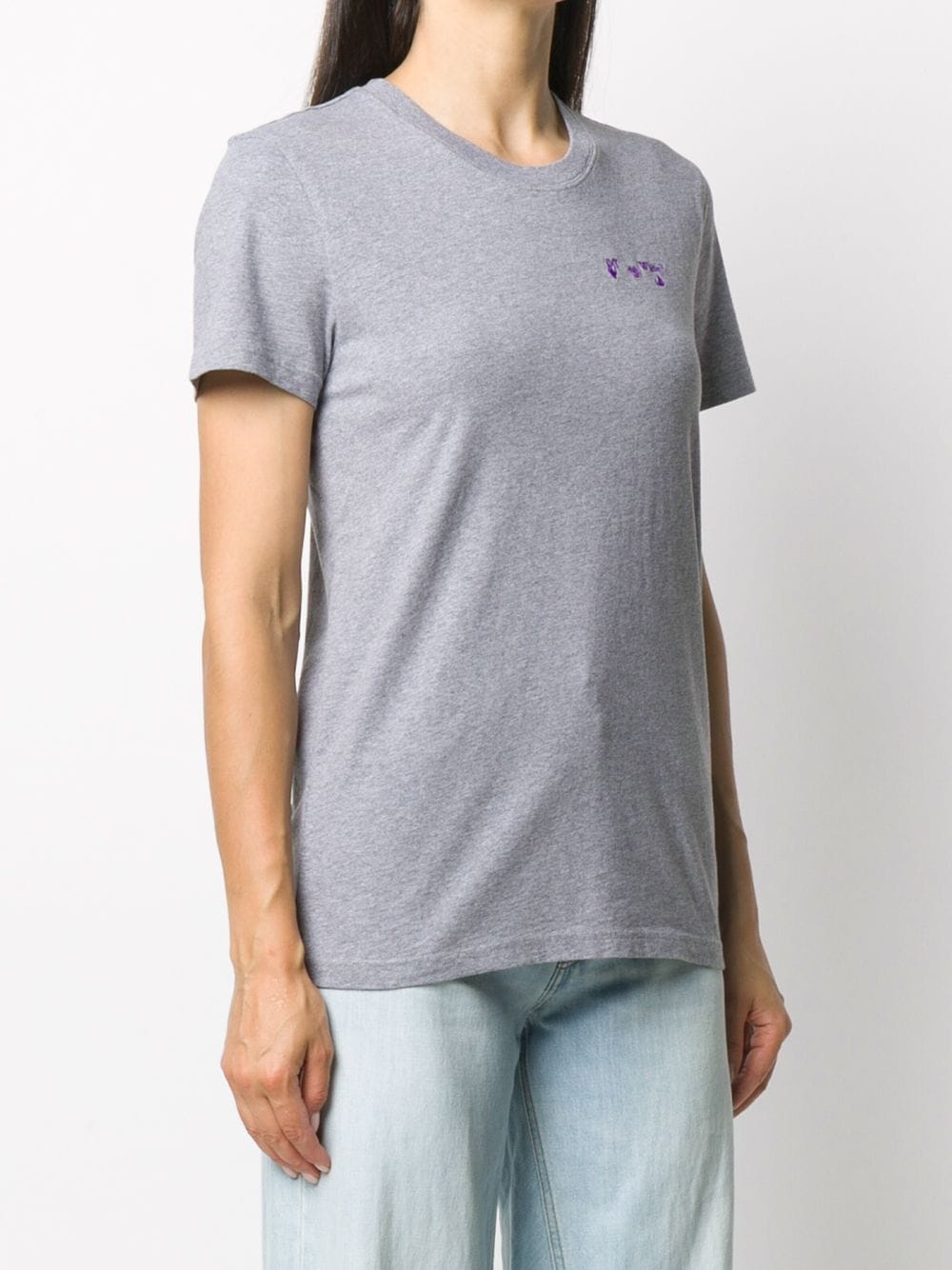 embroidered logo T-shirt - 3