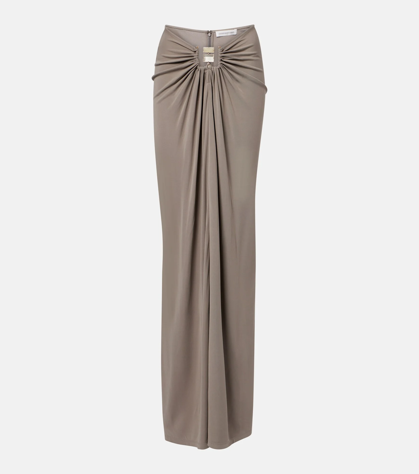Bezel Quartz gathered jersey maxi skirt - 1