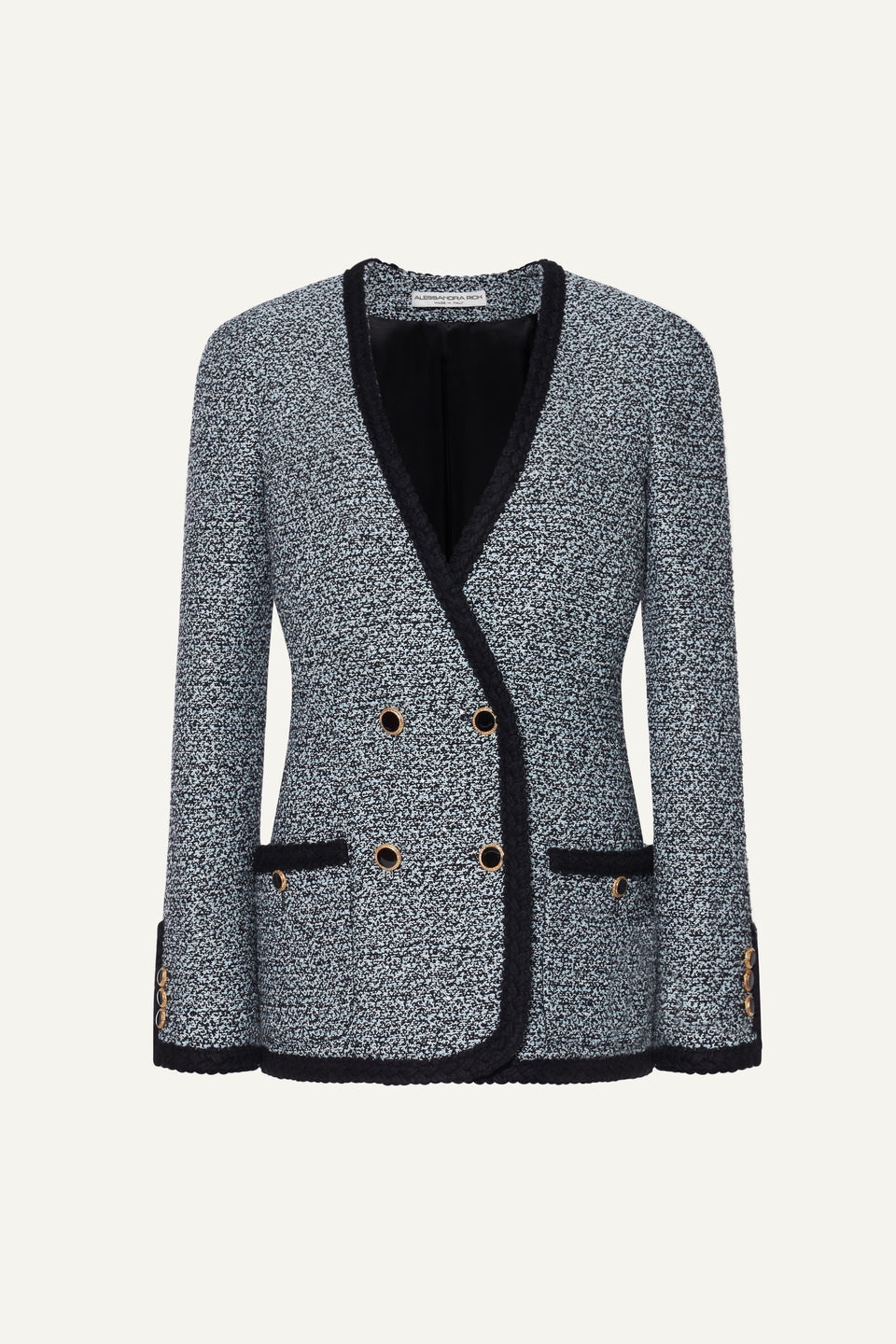 SEQUIN TWEED DOUBLE BREASTED JACKET - 1