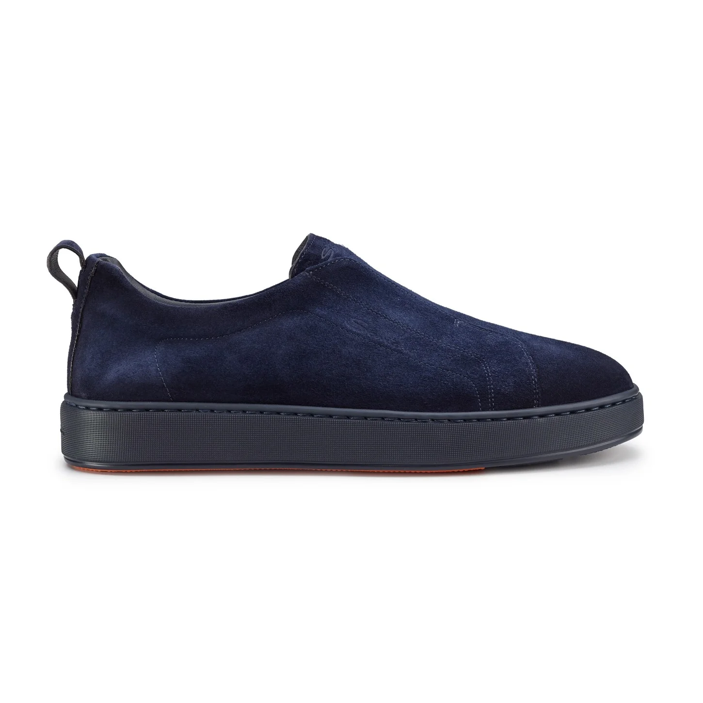 Men's blue suede slip-on sneaker - 1