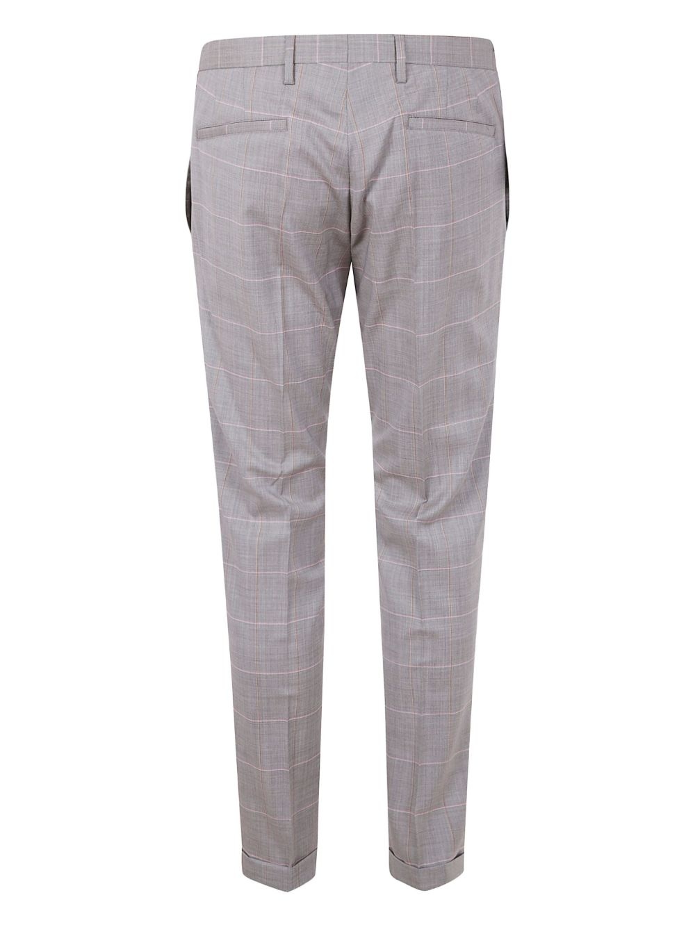checked-pattern tailored trousers - 2