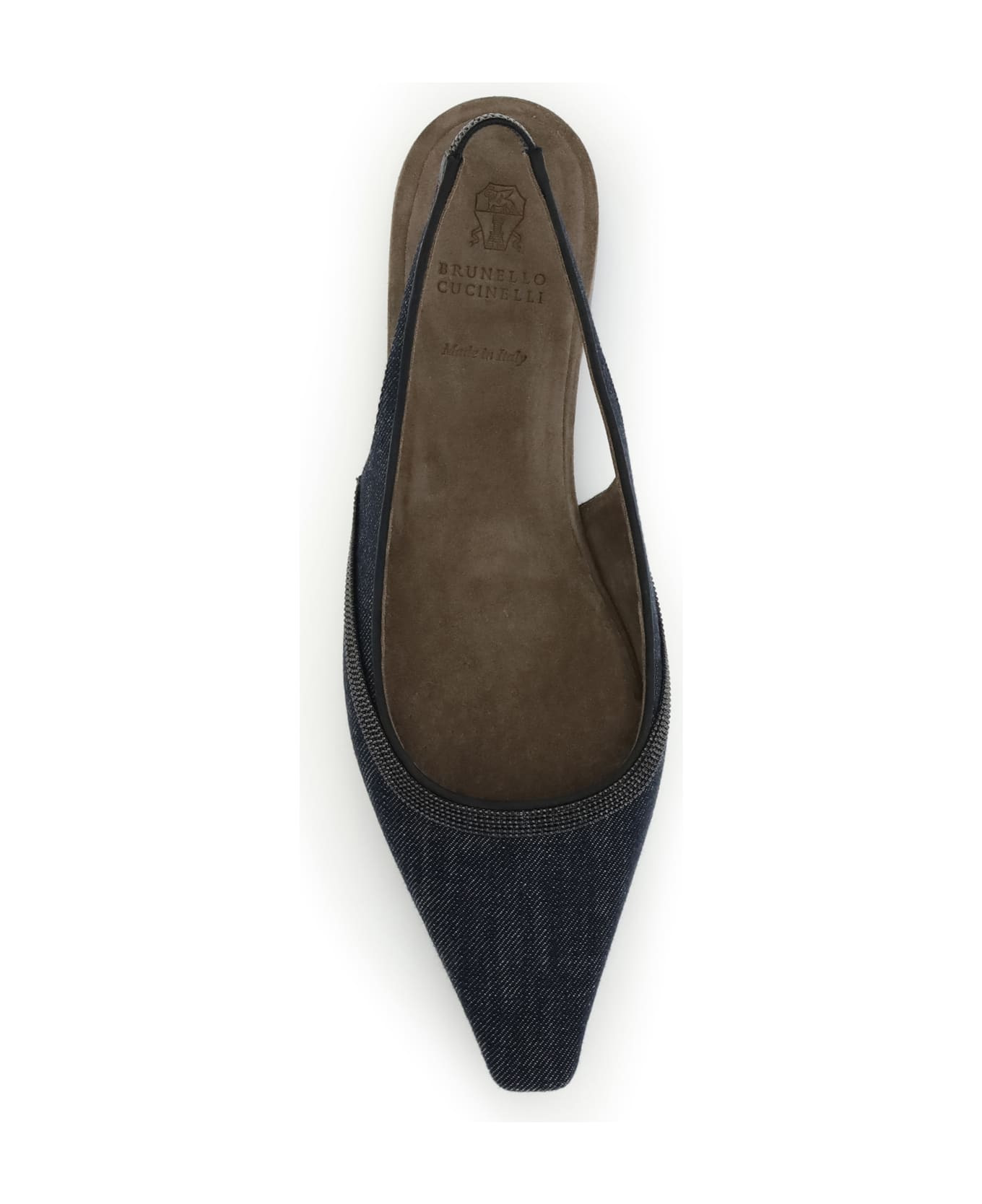 Denim Slingback Ballerinas - 4