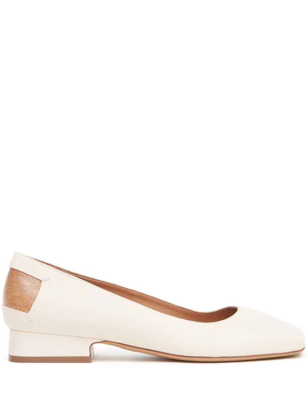 square-toe ballerina shoes - 1