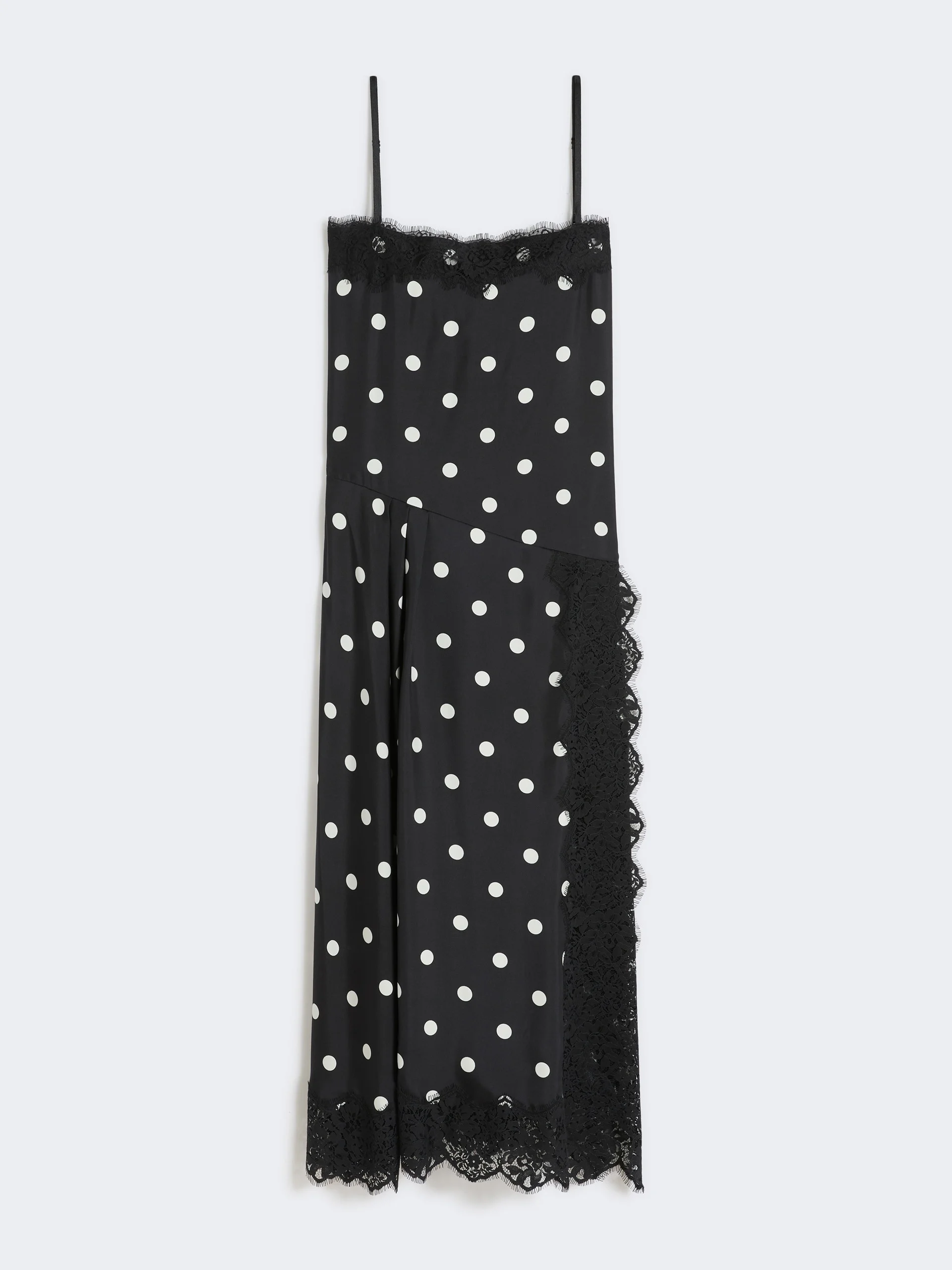 CAPO Lace-detail long dress - BLACK - 1
