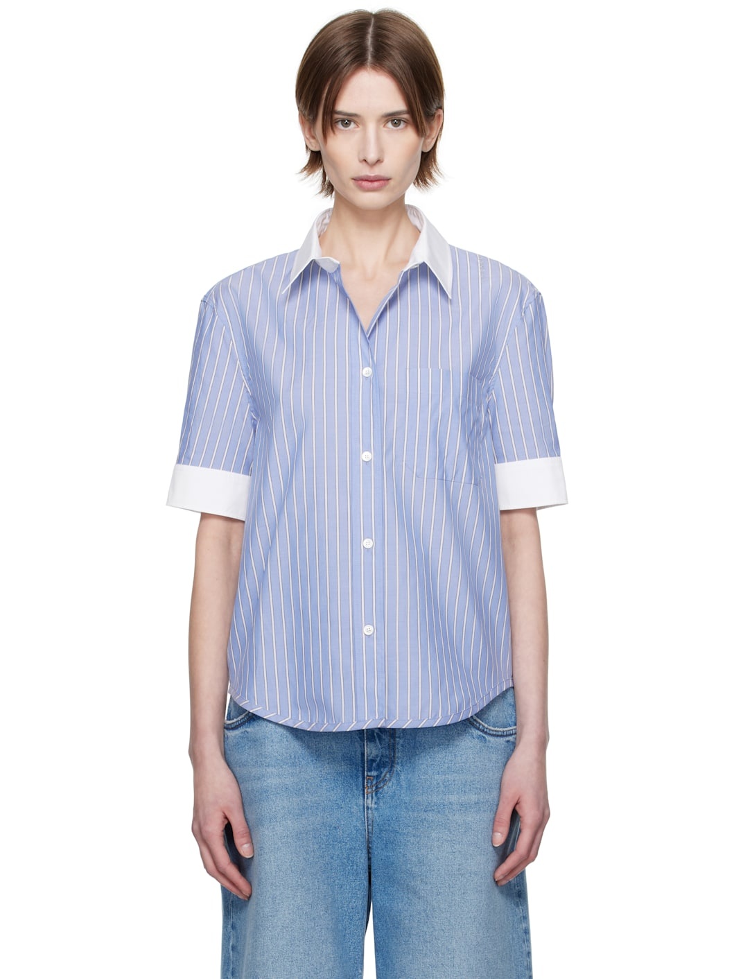 Blue Striped Shirt - 1