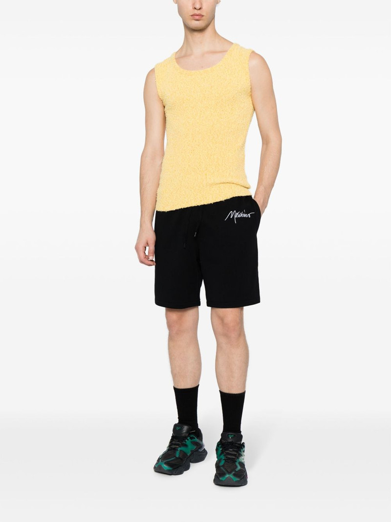 Moschino logo-embroidered organic cotton track shorts outlook
