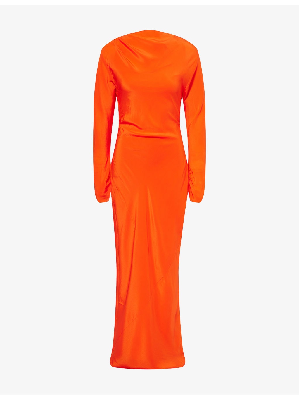 Fresca Gathered Silk Midi Dress - 1
