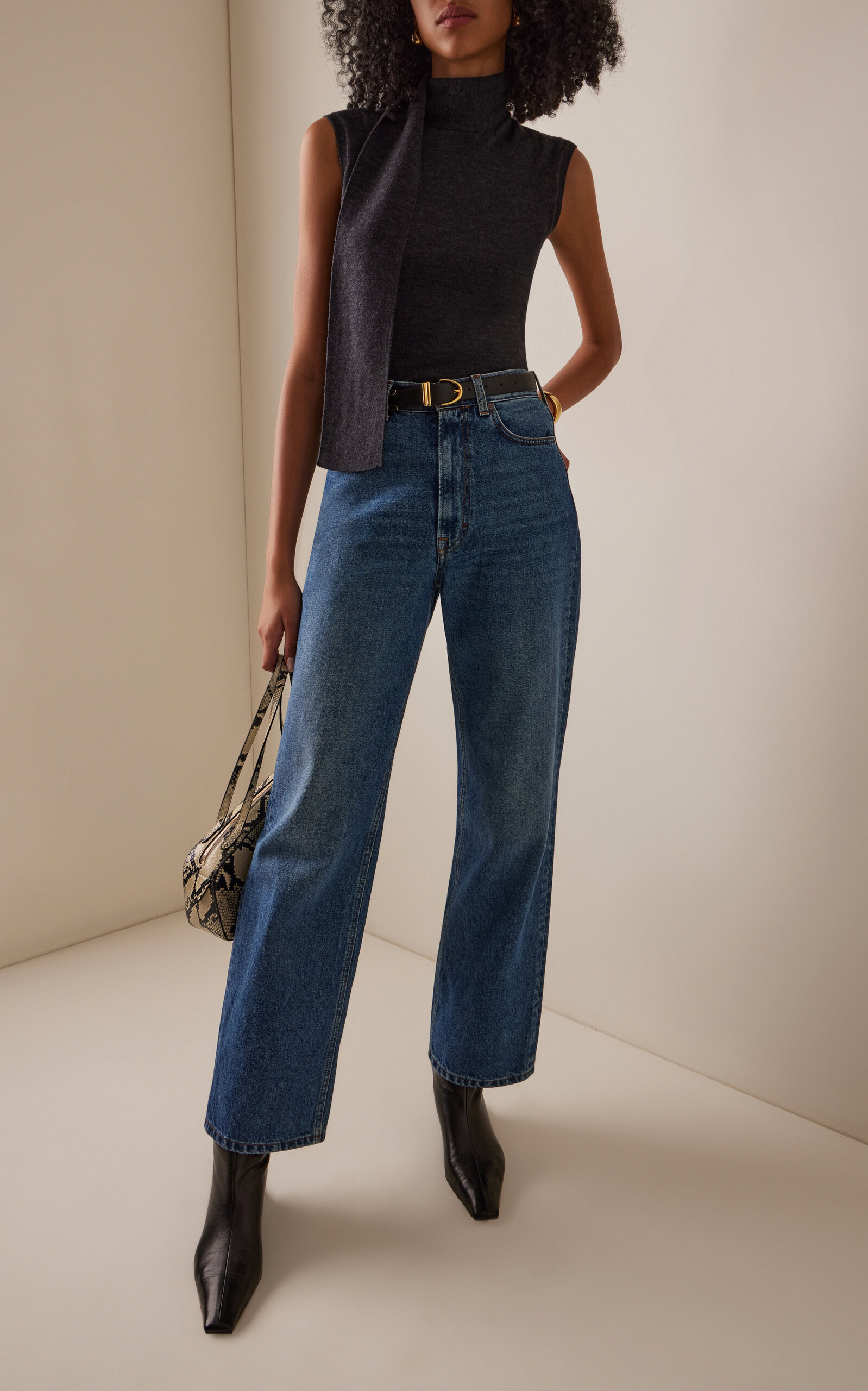 High-Rise Wide-Leg Jeans blue - 2