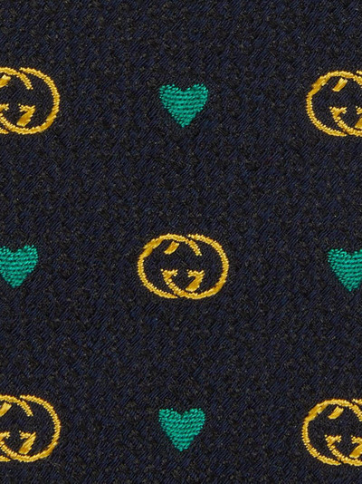 GUCCI Interlocking G and hearts necktie outlook