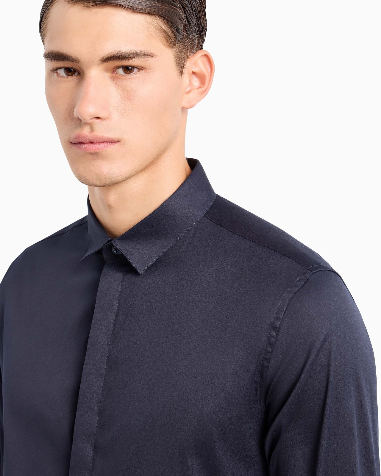 Lightweight comfortable satin slim-fit shirt - 5