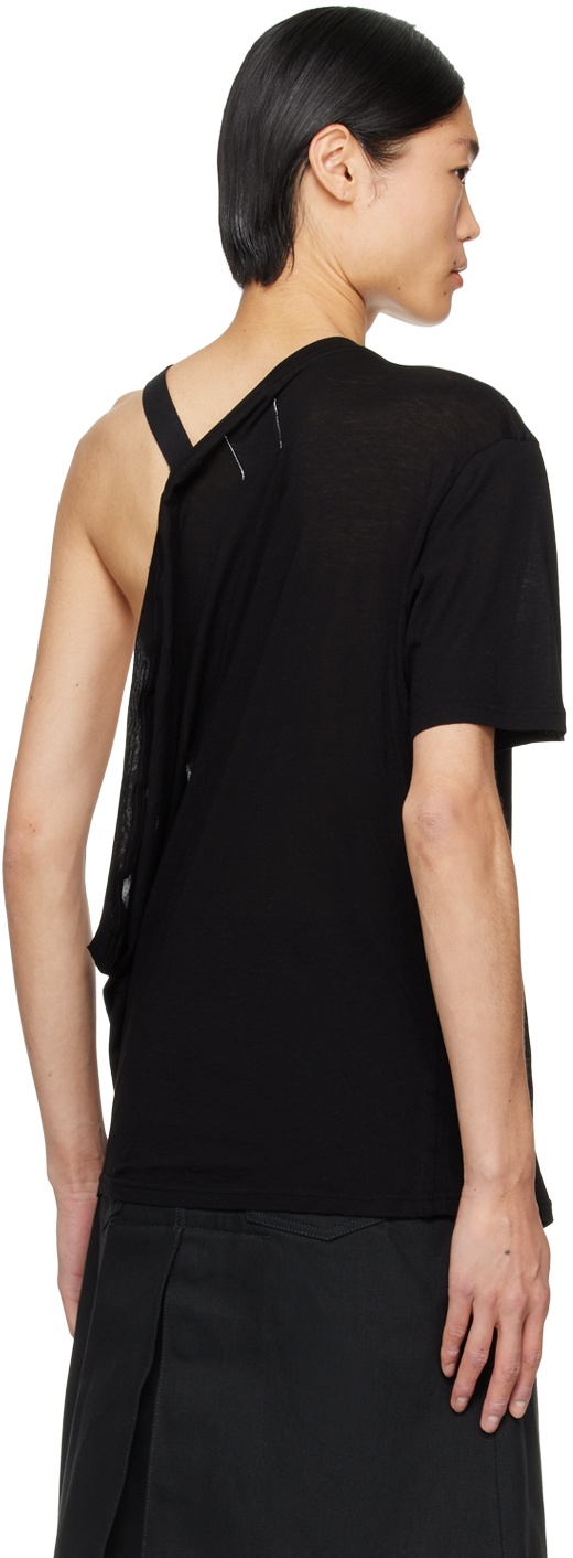 Black Drop Shoulder T-Shirt - 3