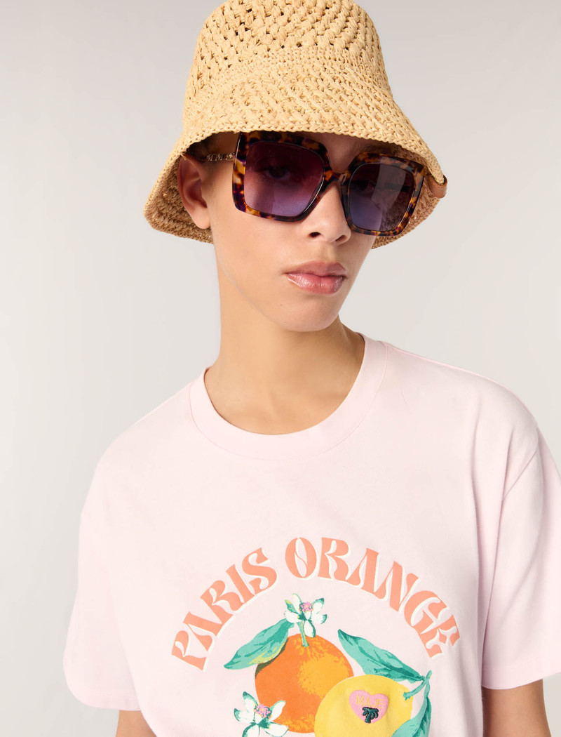 maje Crochet raffia bucket hat outlook