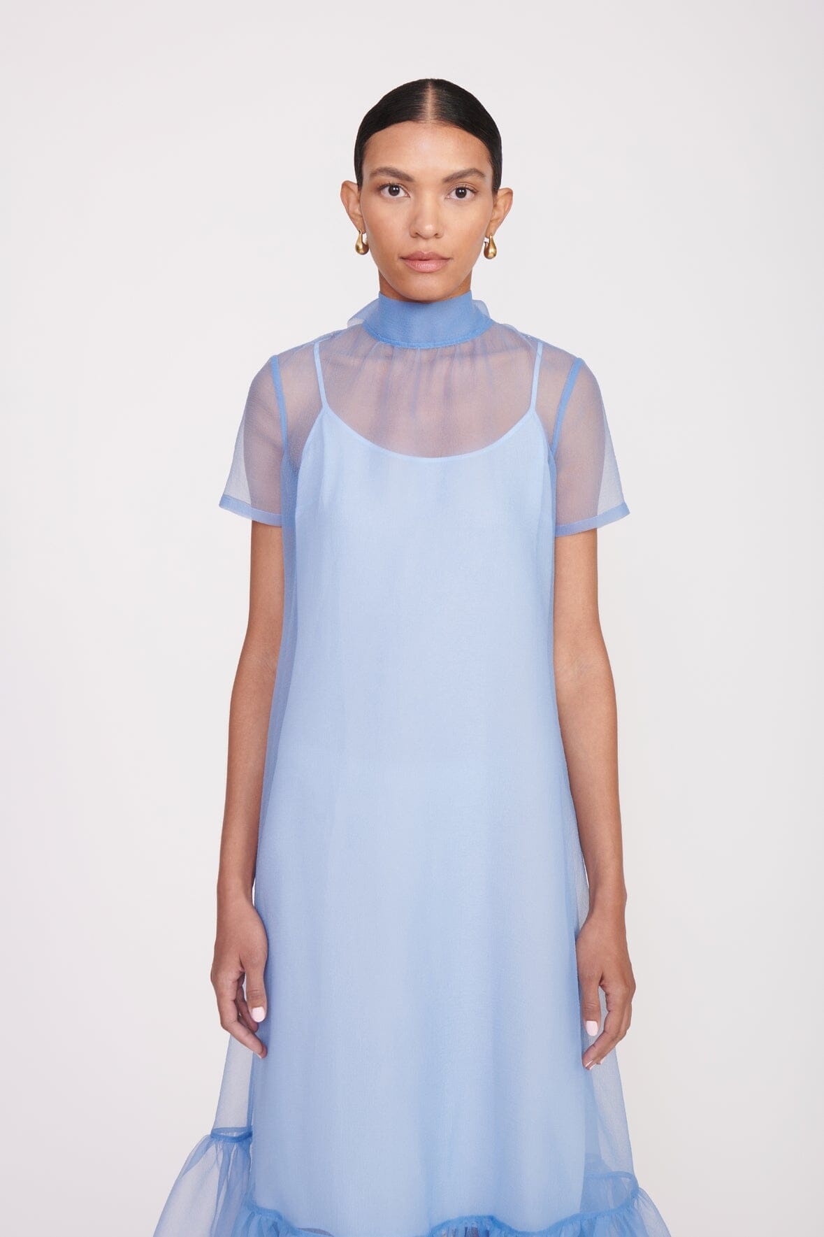 STAUD CALLUNA DRESS FRENCH BLUE - 3