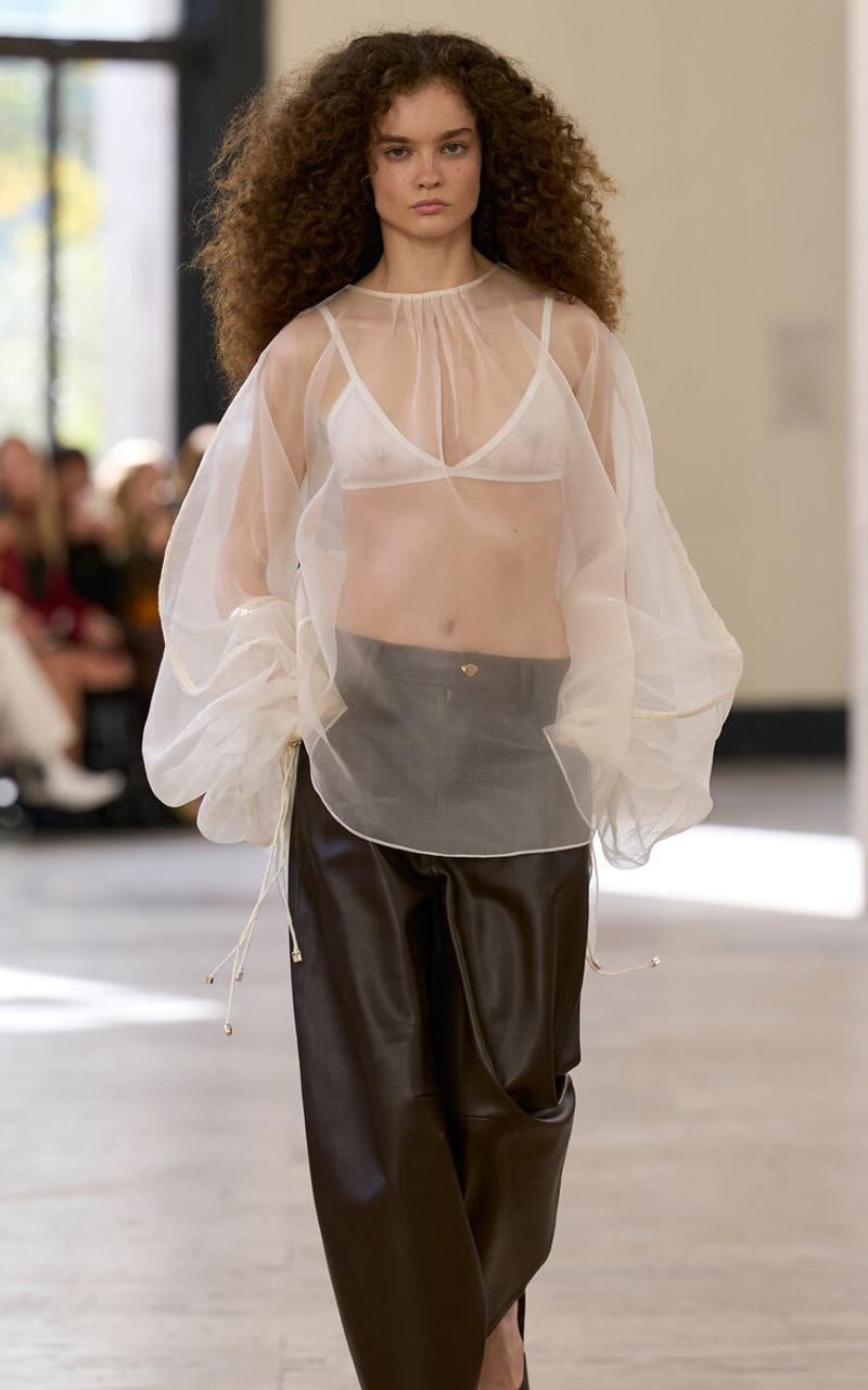 Lunetta Oversized Organza Top ivory 1