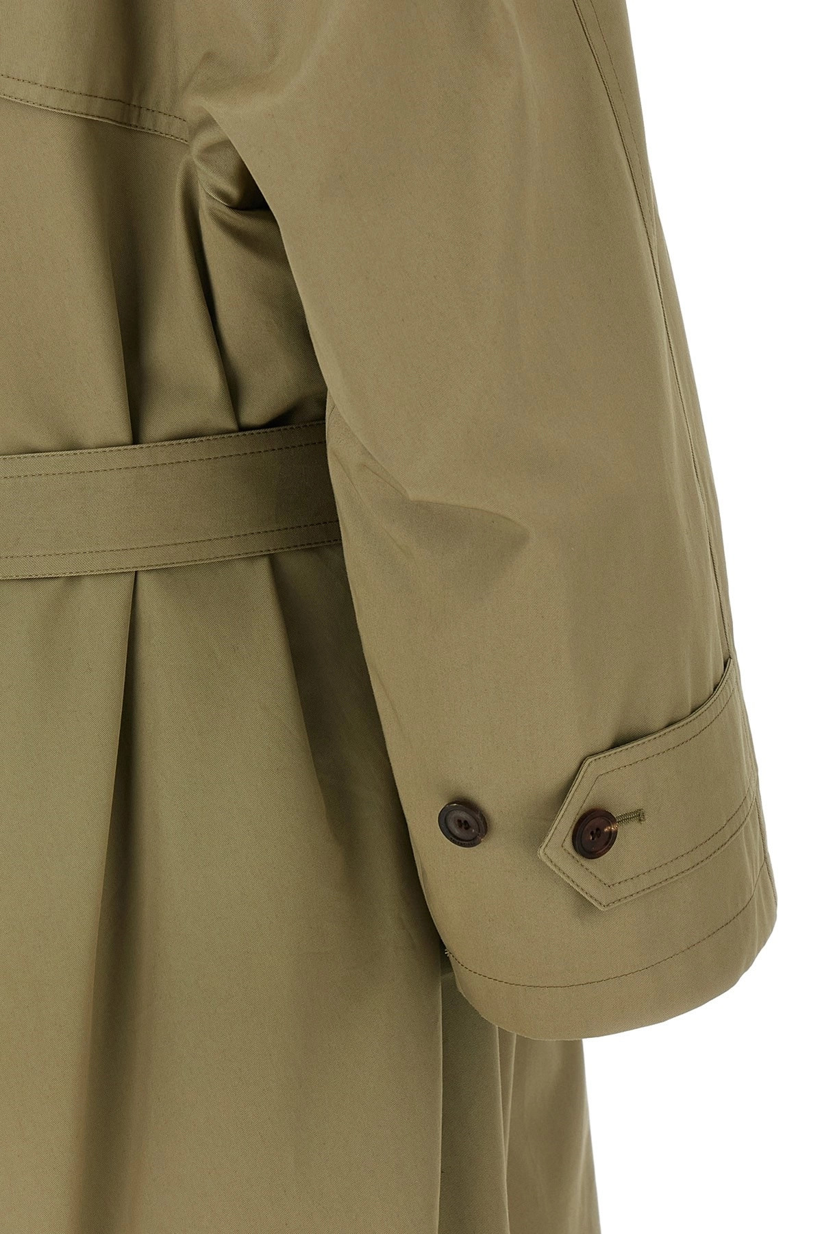 'Draped Neck' trench coat - 4