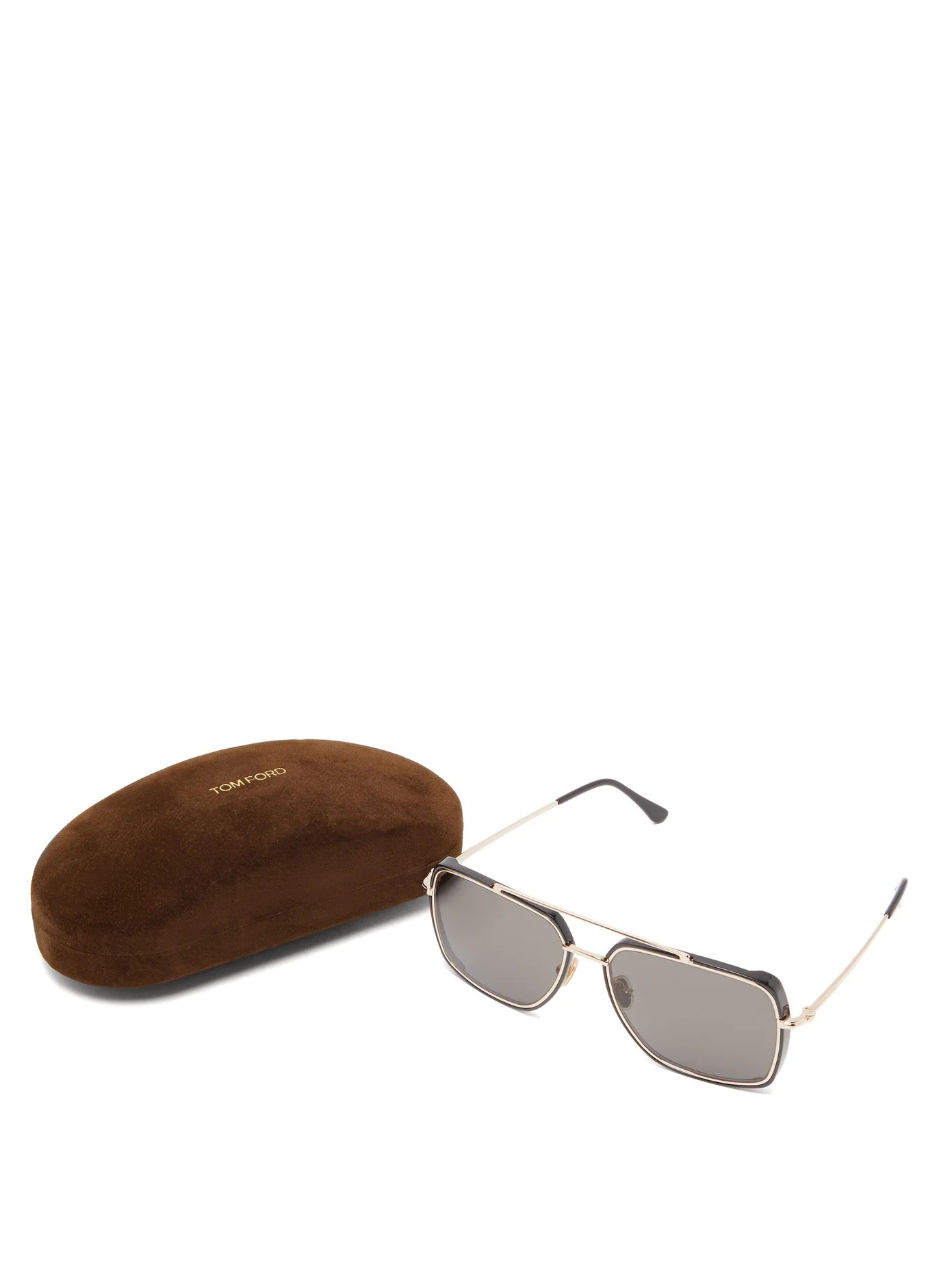 Aviator metal and acetate sunglasses - 5