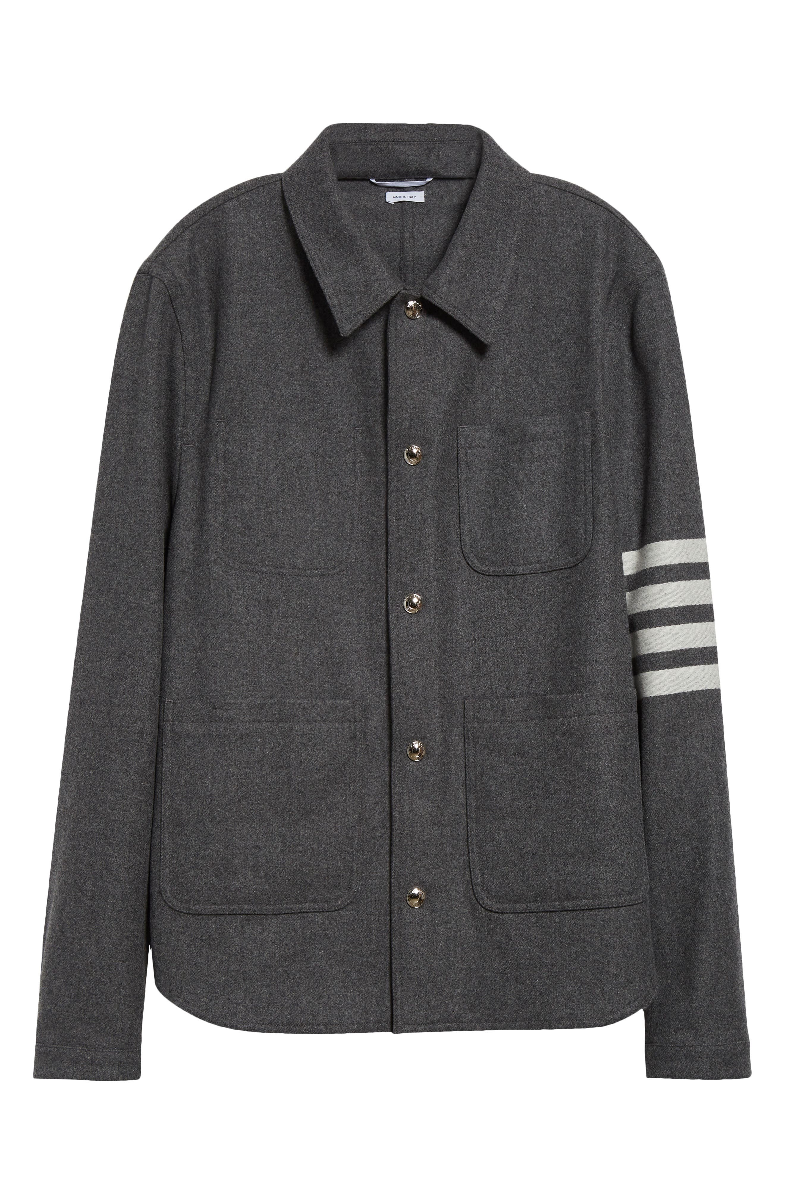 Thom Browne Wool & Cashmere Utility Jacket in Medium Grey at Nordstrom - 7
