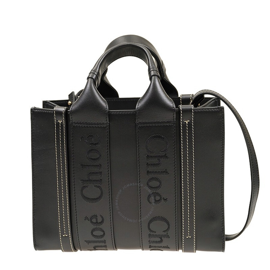 Chole Small Woody Tote Bag In Black - 1