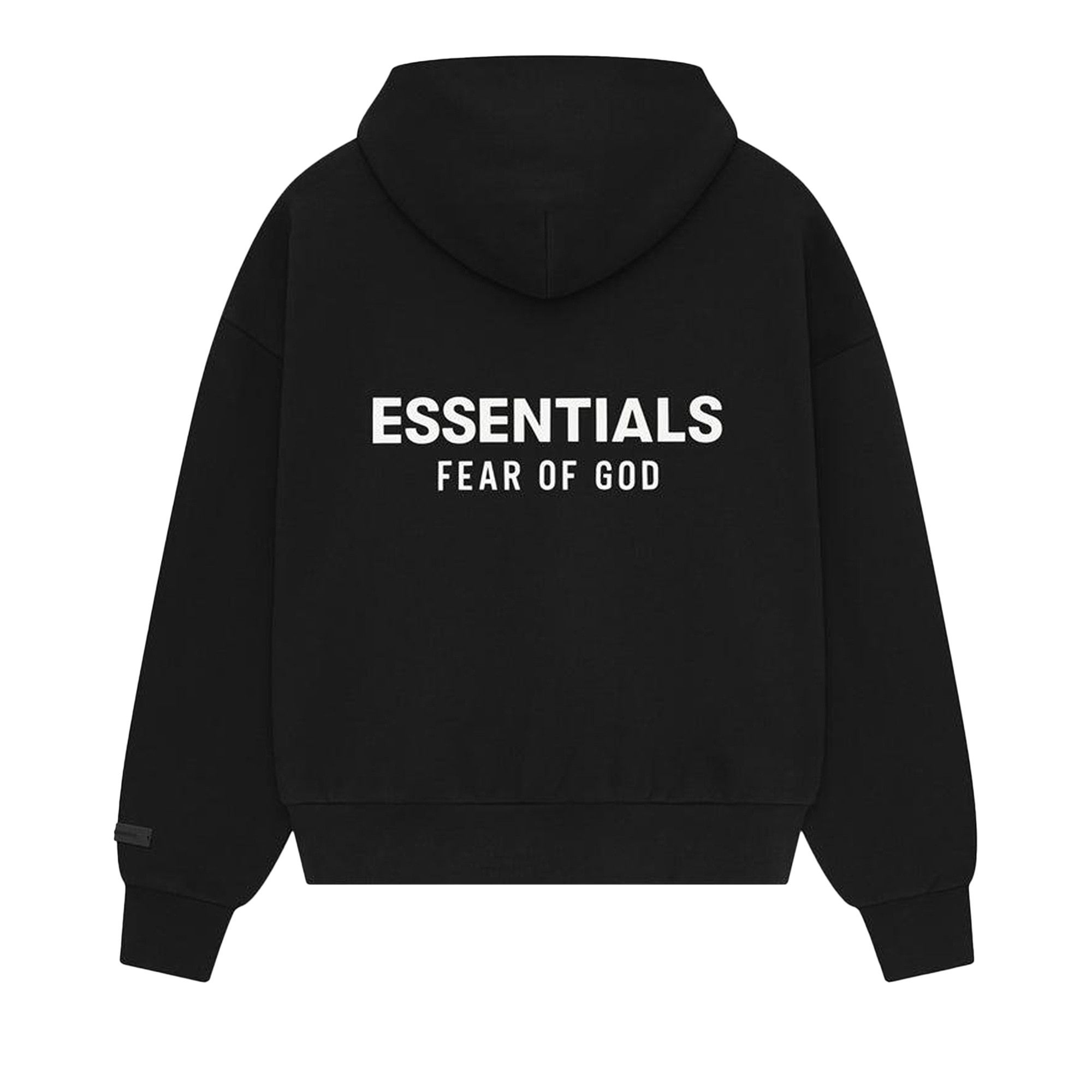 Fear of God Essentials Classic Fit Fleece Hoodie 'Jet Black' - 2