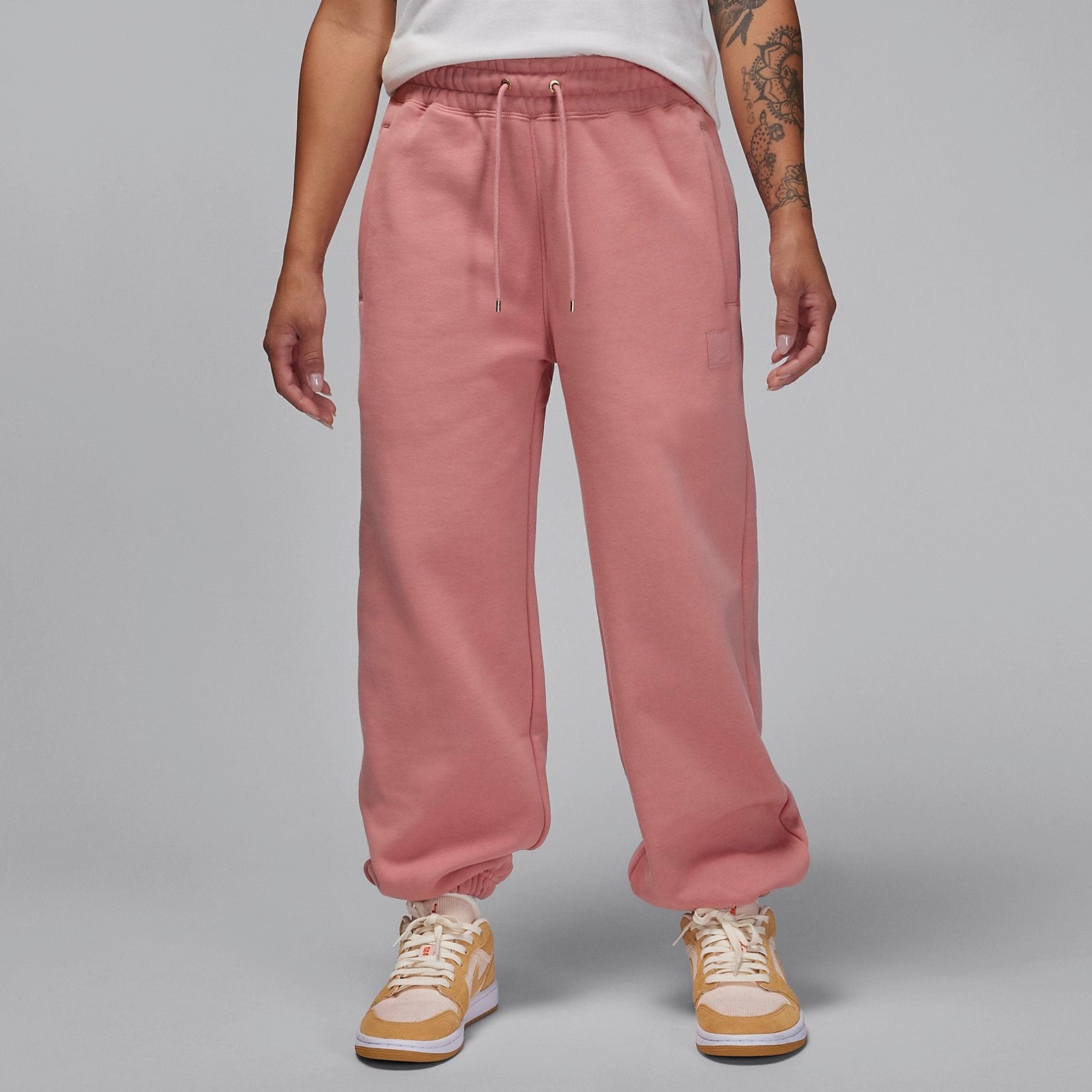 (WMNS) Air Jordan Flight Pants 'Red Stardust' FB5114-618 - 2