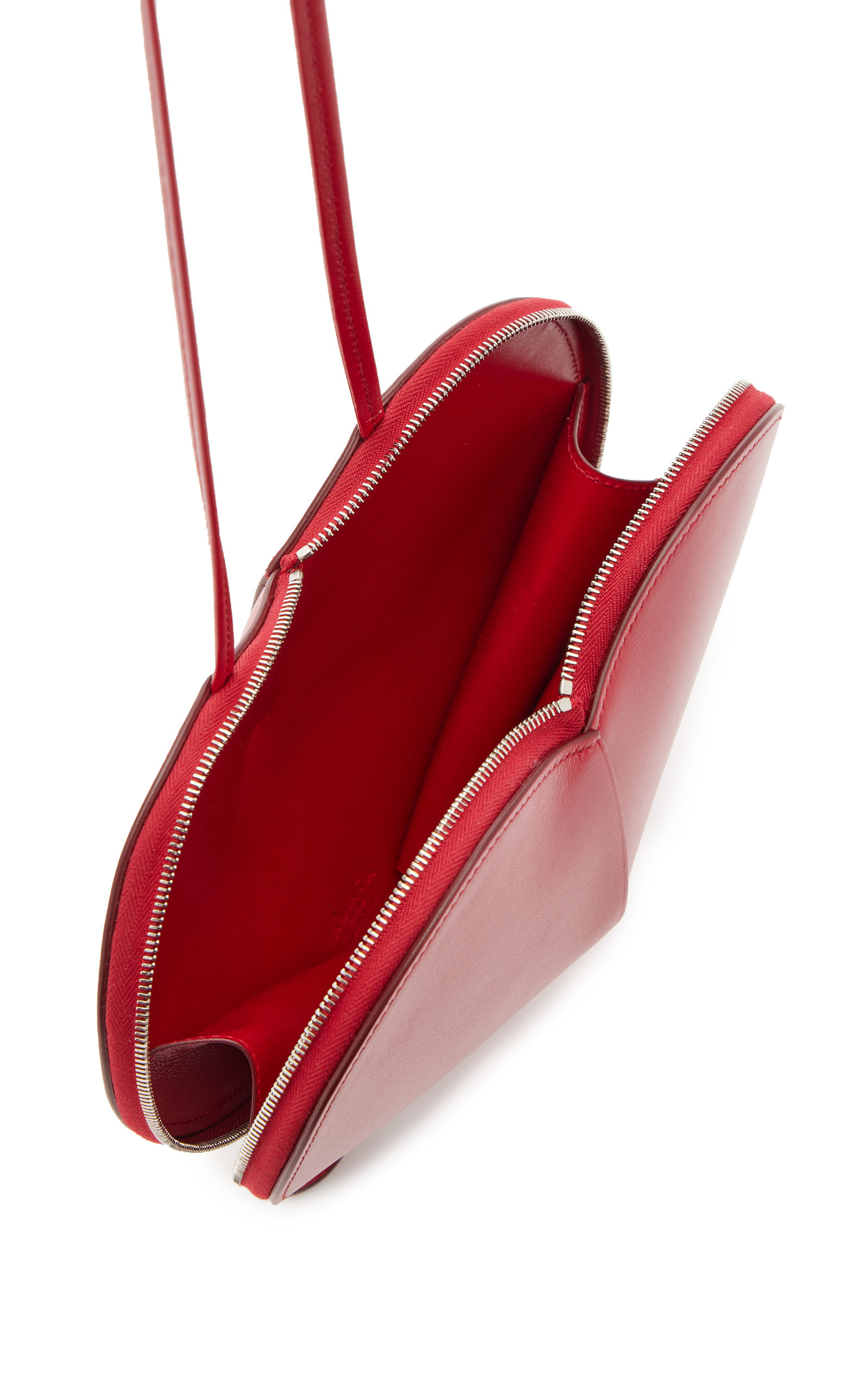 Le Coeur Leather Crossbody Bag red - 5