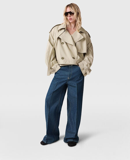 Light Cotton Short Trench Coat - 2