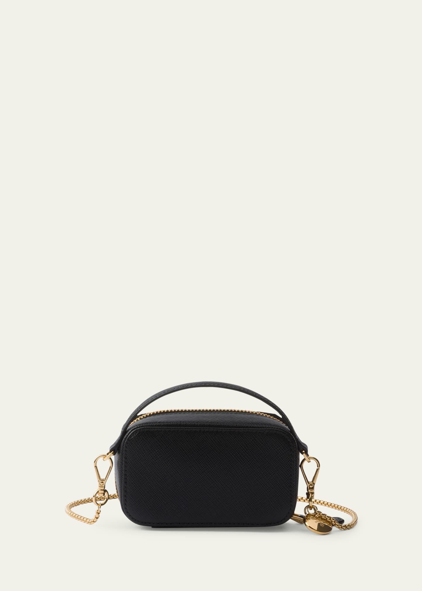 Mini Zip Saffiano Leather Crossbody Bag - 2