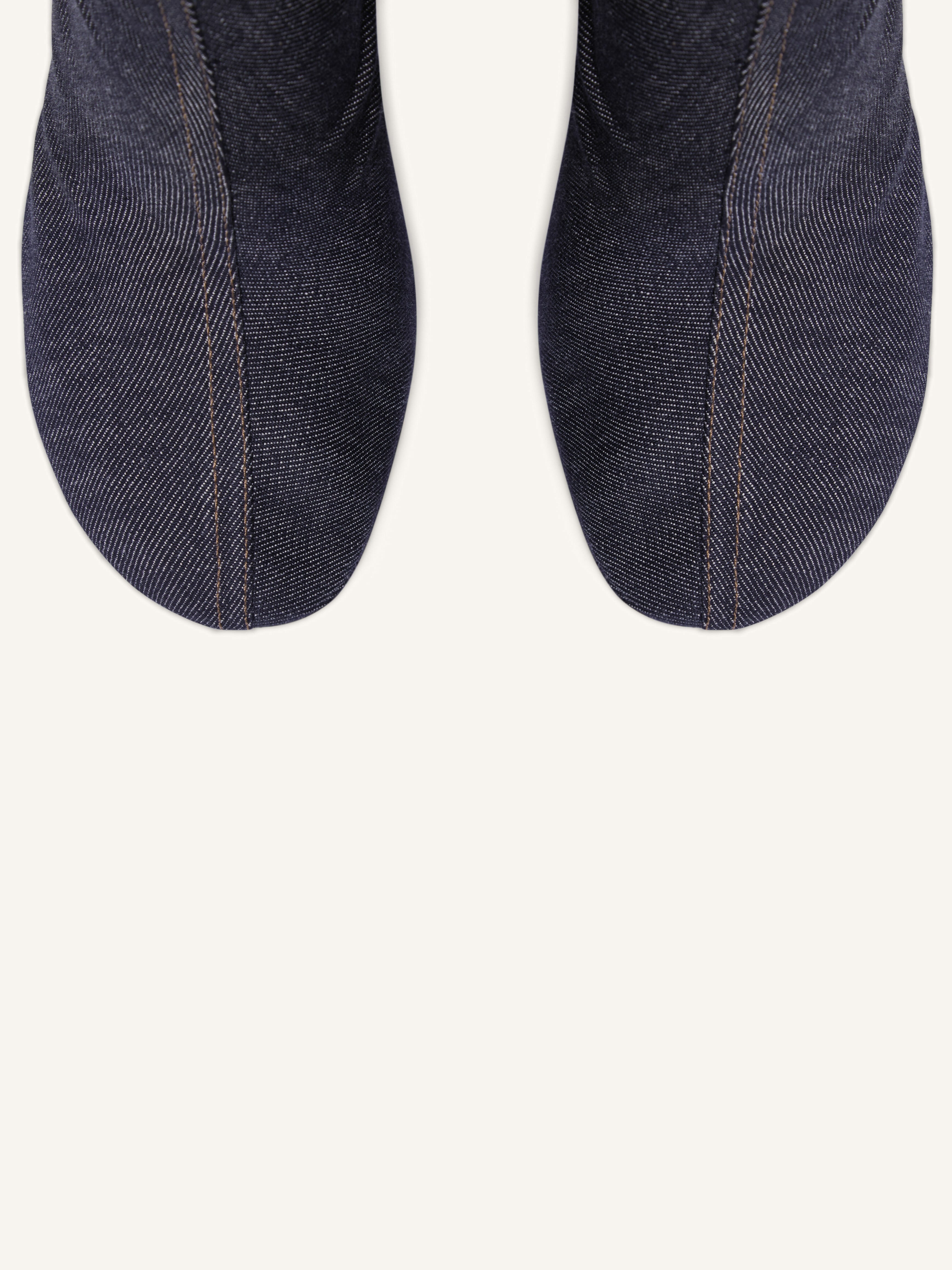 OBLIQUE DENIM BOOTS - 4