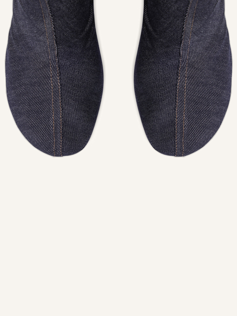 OBLIQUE DENIM BOOTS 4