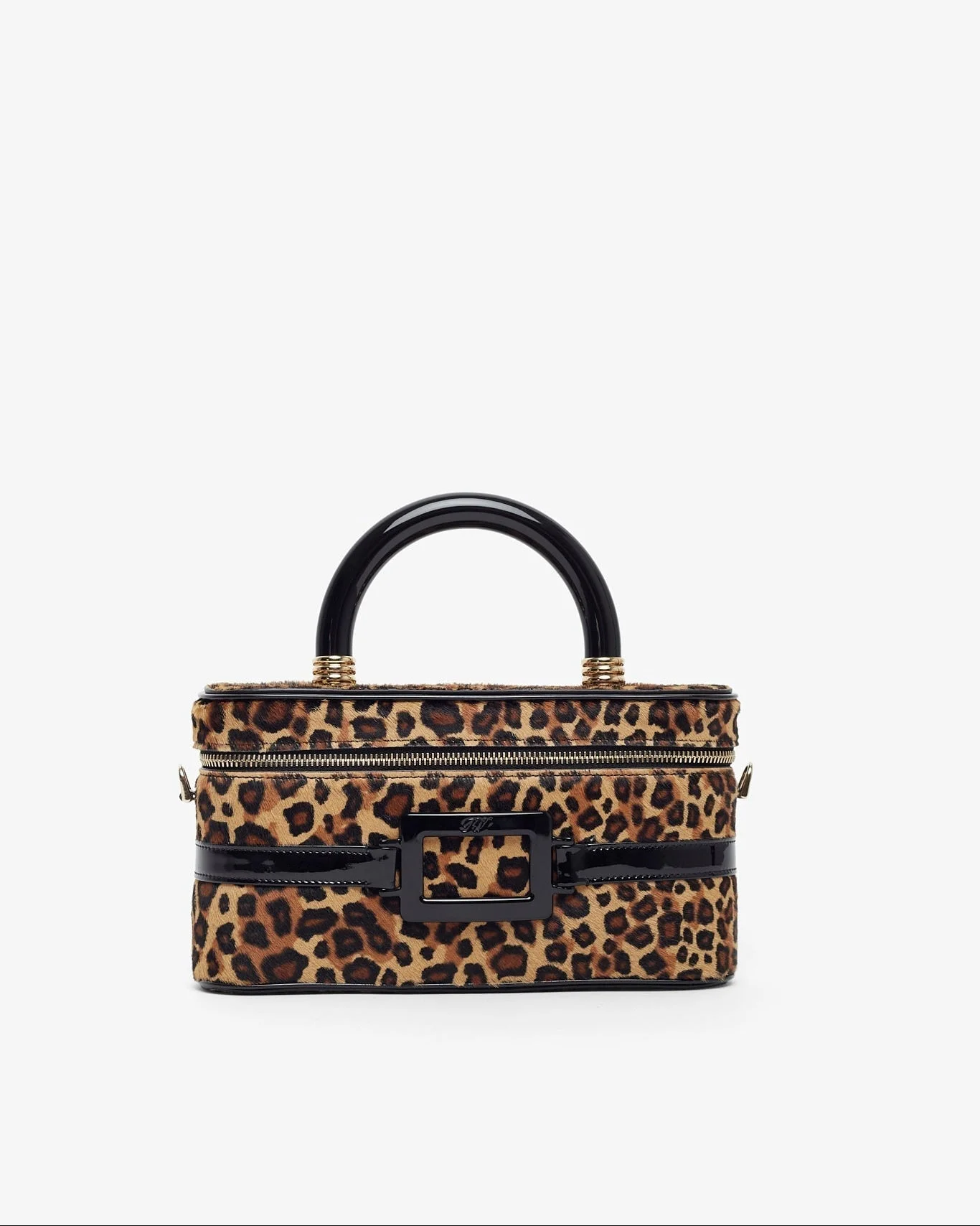 Belle Vivier vanity leopard mini bag - 1