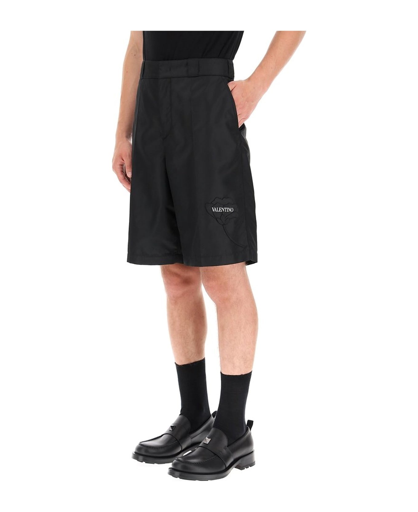 Flower Embroidery Bermuda Shorts - 2
