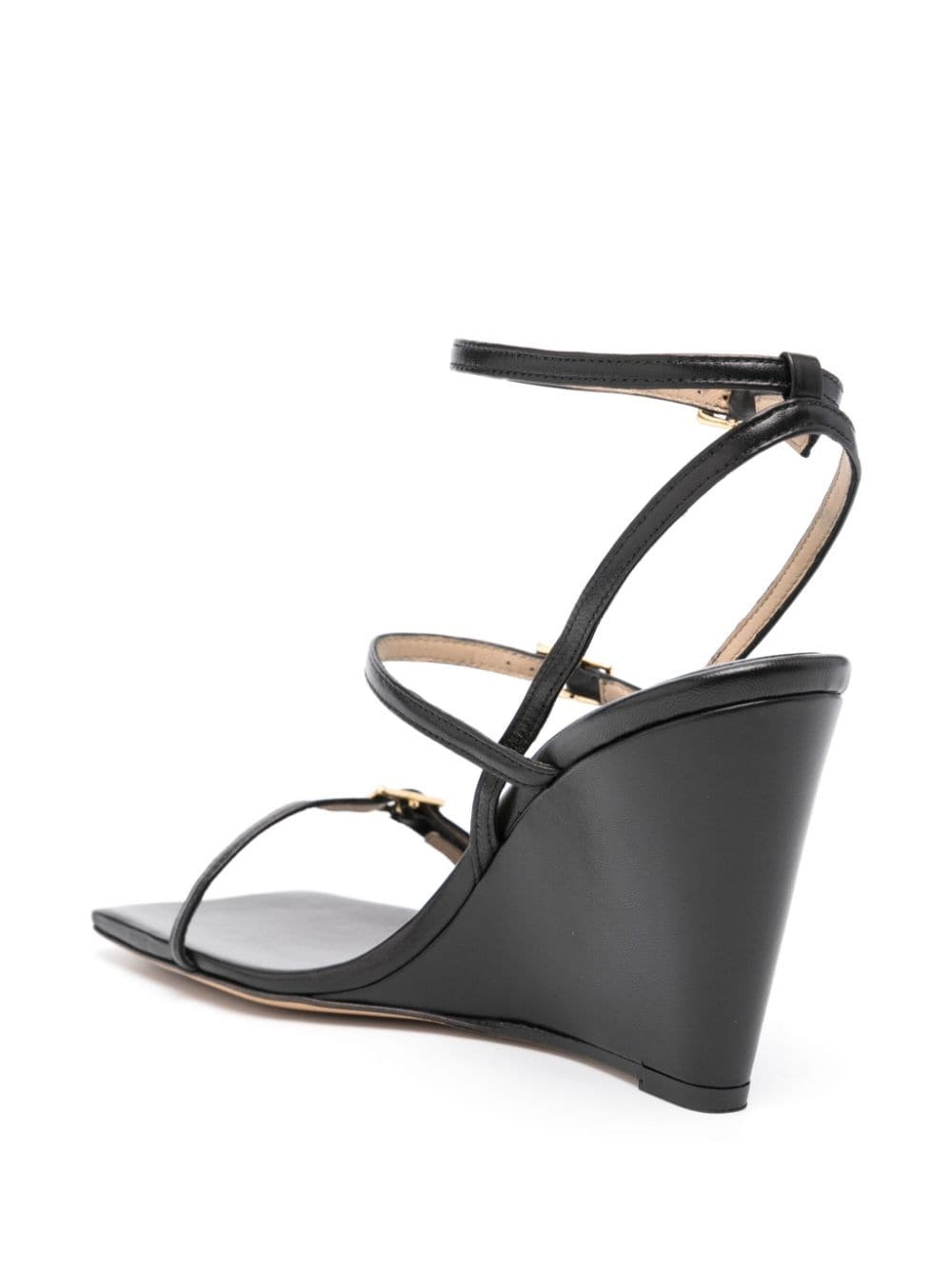 95mm wedge leather sandals - 3
