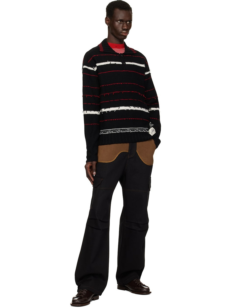 Andersson Bell Black Inside Out Denim Cargo Pants outlook