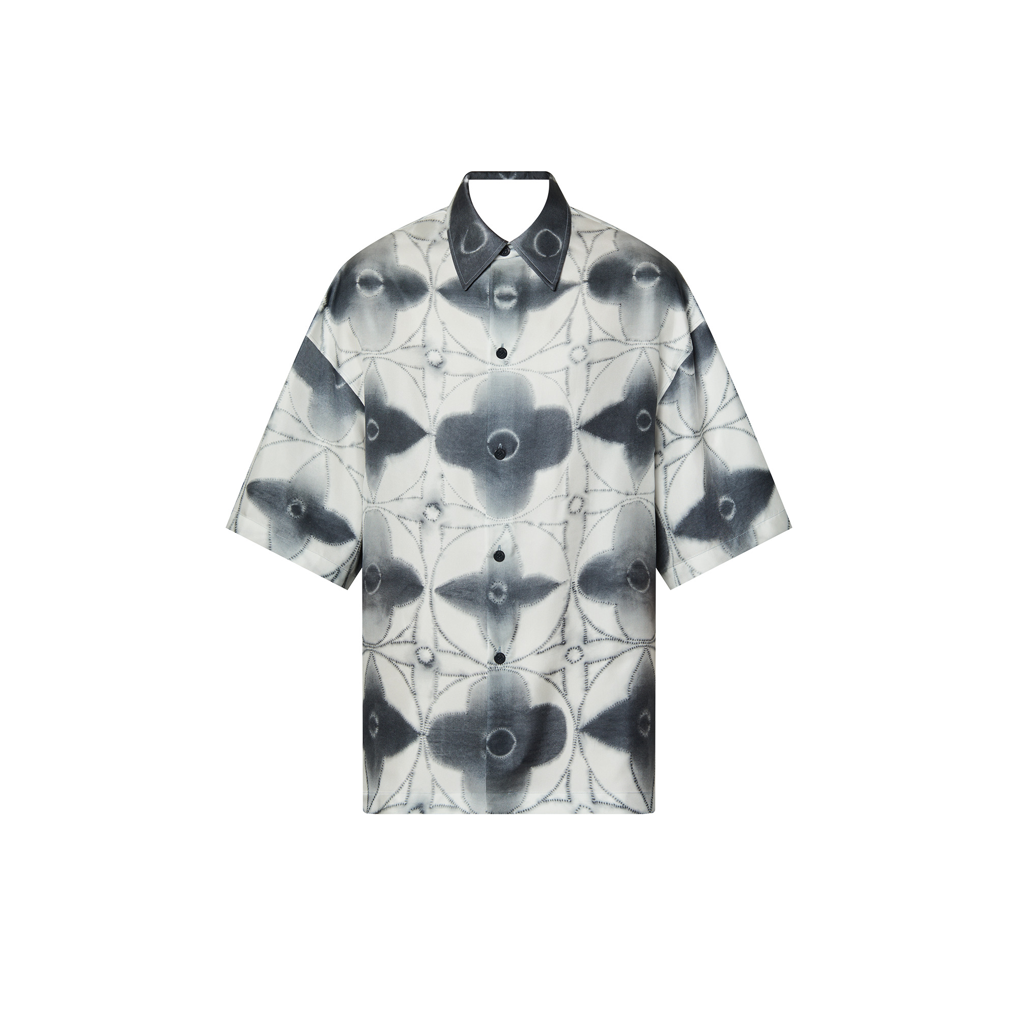 Multi Buttonholes Short-Sleeved Pyjama Shirt - 1