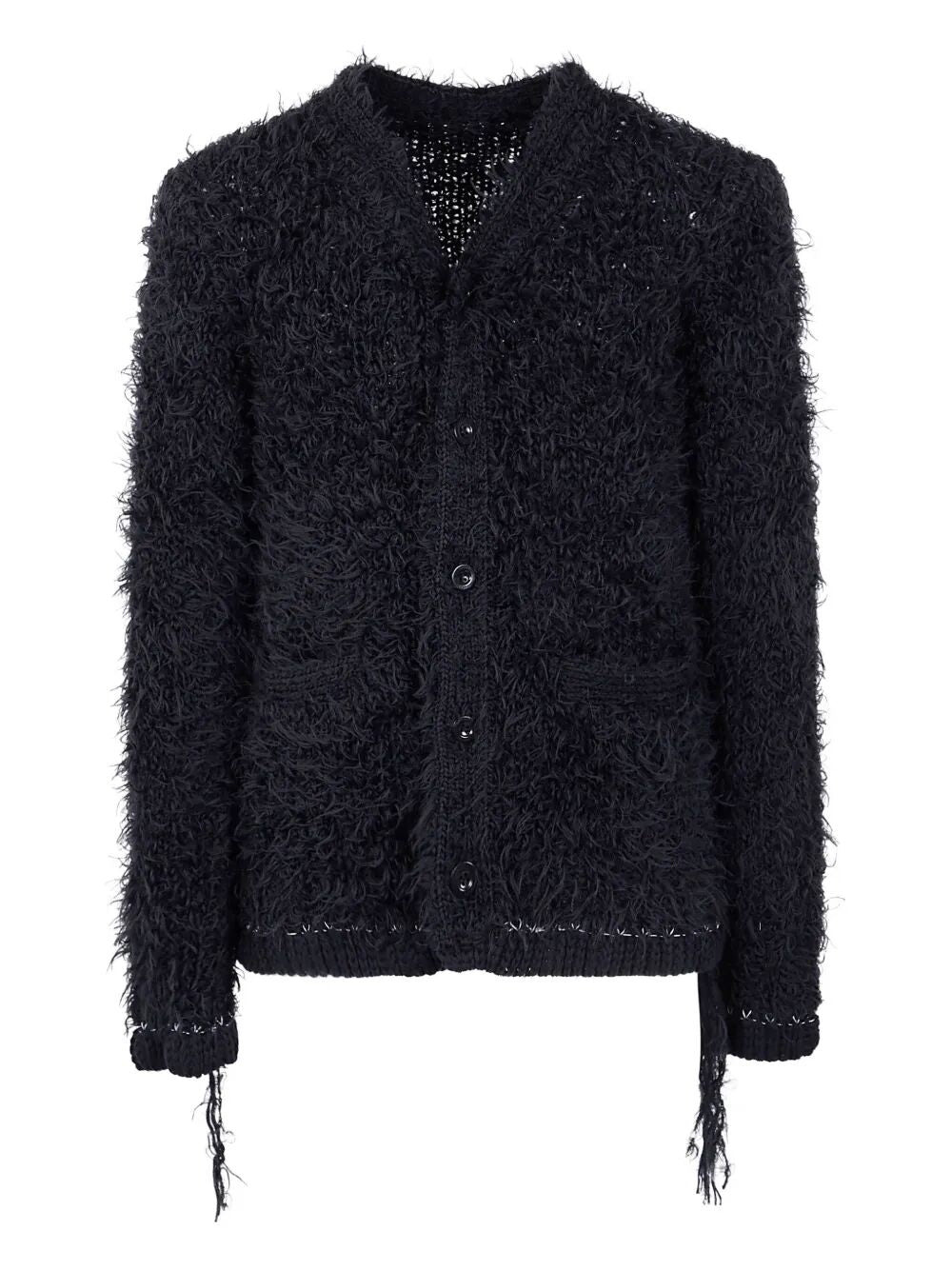 Sacai Men Furry Knit Cardigan - 4