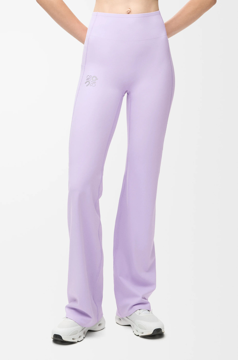 Soft bootleg pants in technical jersey 3