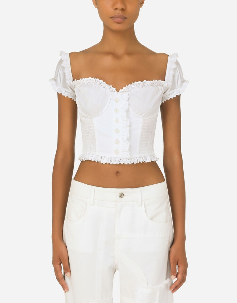 Poplin top with ruched details 2